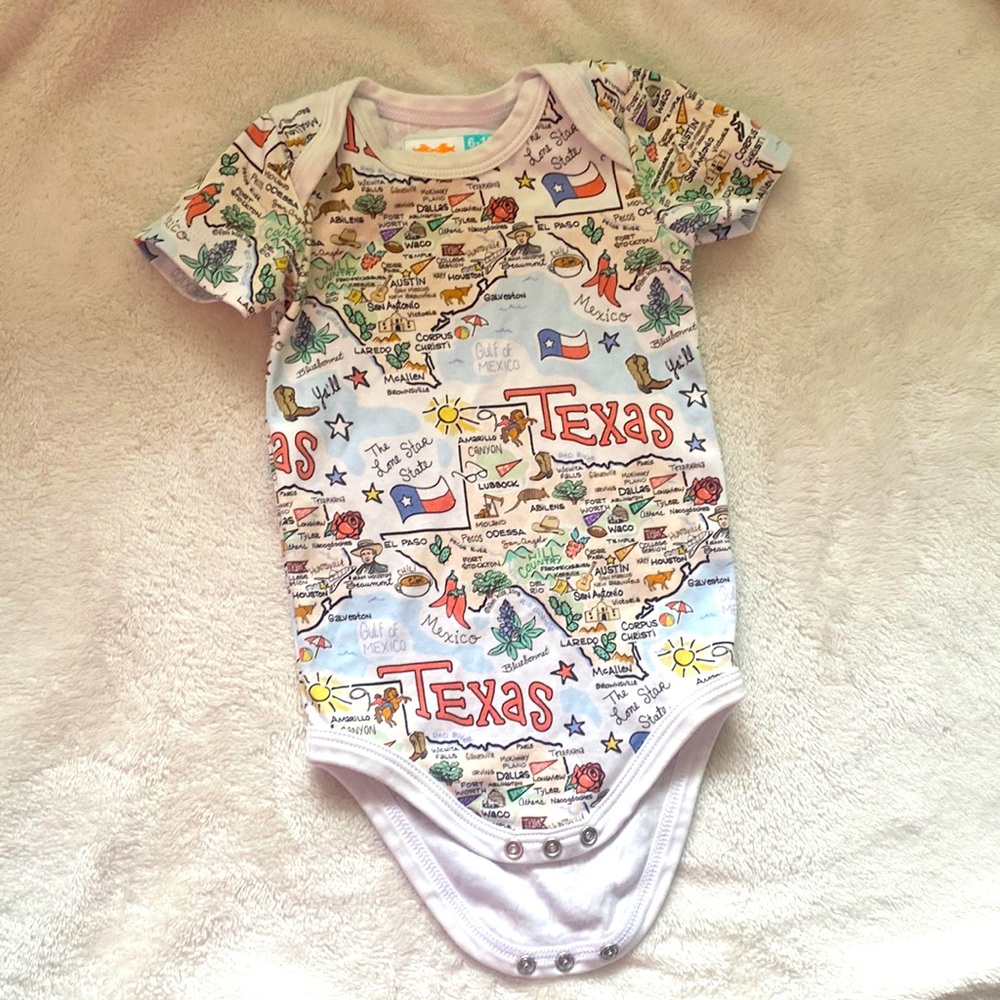NWOT fish-kiss Texas onesie